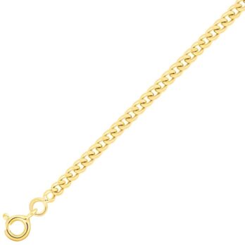 Chaine de baptême gourmette or 18 carats