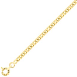 Chaine de baptême gourmette or 18 carats