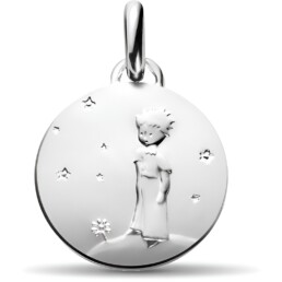 médaille de baptème petit prince argent