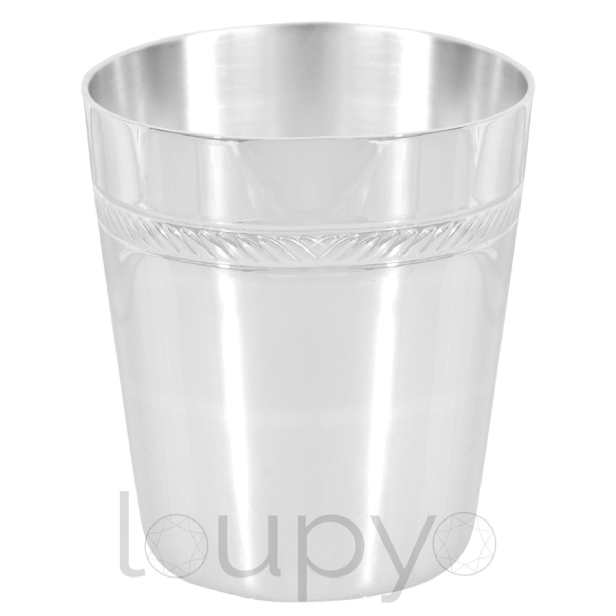 Timbale Godron Loupyo en métal argenté