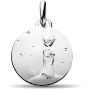 médaille de baptème petit prince argent
