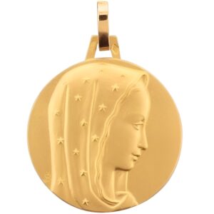 Médaille "Vierge au voile étoilé" en or 18 carats, 18 mm