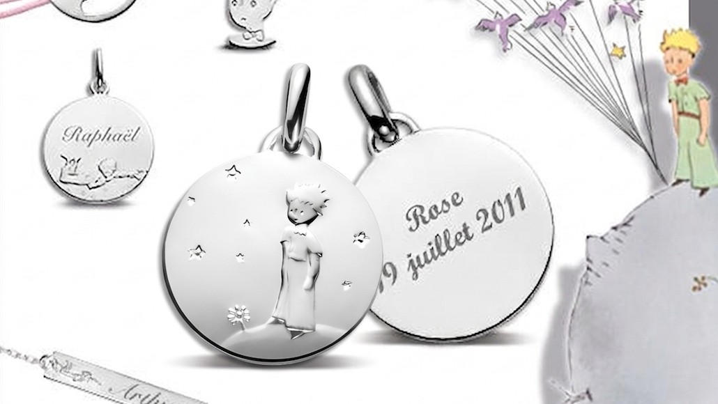 Médaille Petit Prince pour baptême en or ou argent